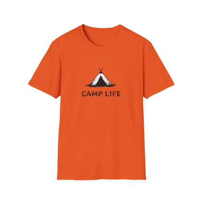 Minimalist Camp Life Tent T-Shirt | Unisex Camping Adventure Tee | Simple Nature Lover's Shirt for Hiking & Outdoor Enthusiasts