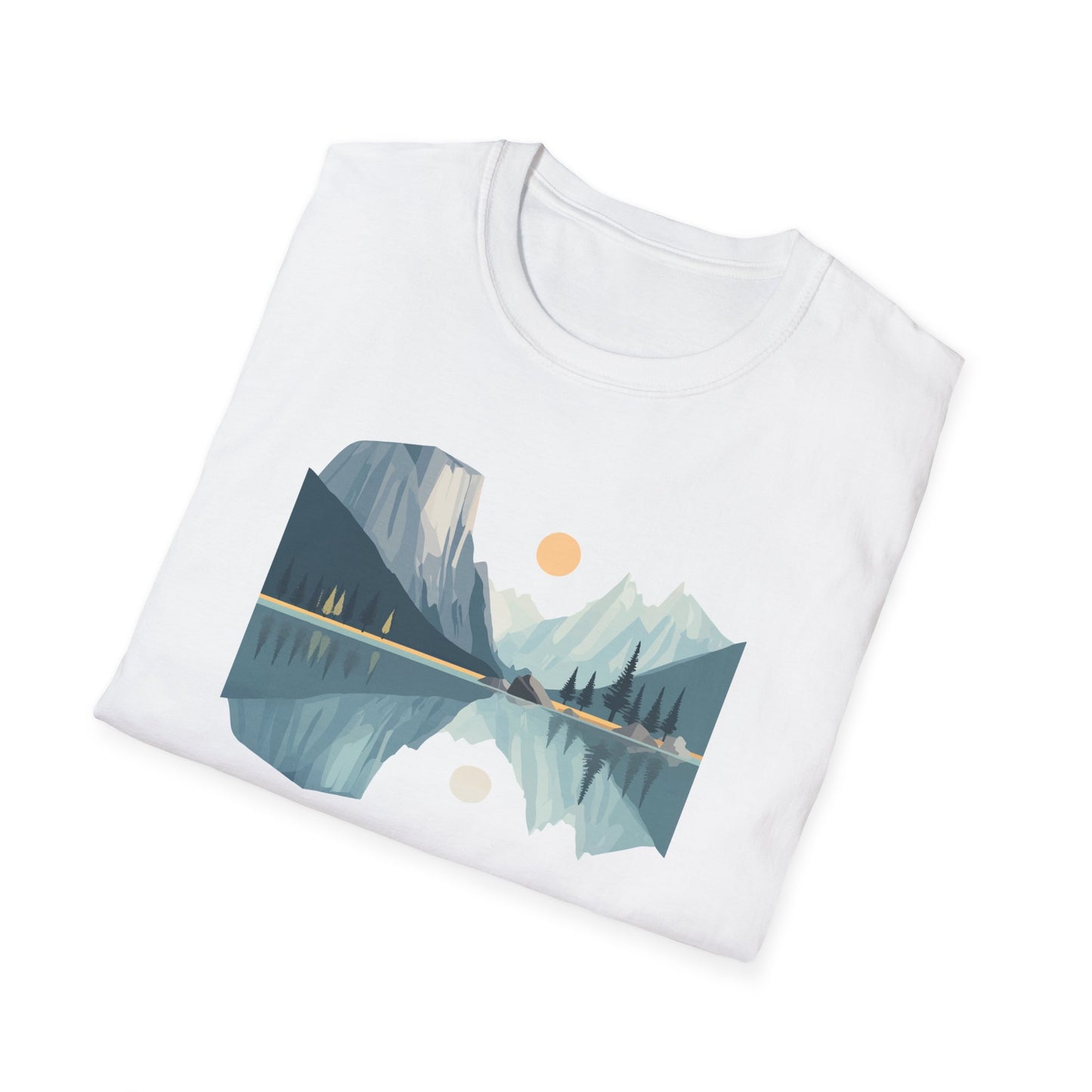 Mountain Reflection T-Shirt | Minimalist Outdoor Nature Tee | Scenic Landscape Graphic Shirt | Adventure Hiking Camping Gift