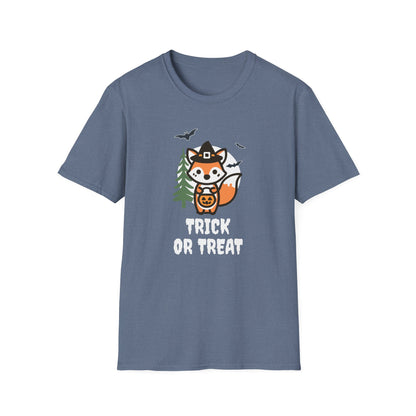 Cute Fox Halloween Trick or Treat T-Shirt | Adorable National Park Animal Illustration Tee | Perfect for Halloween and Nature Lovers