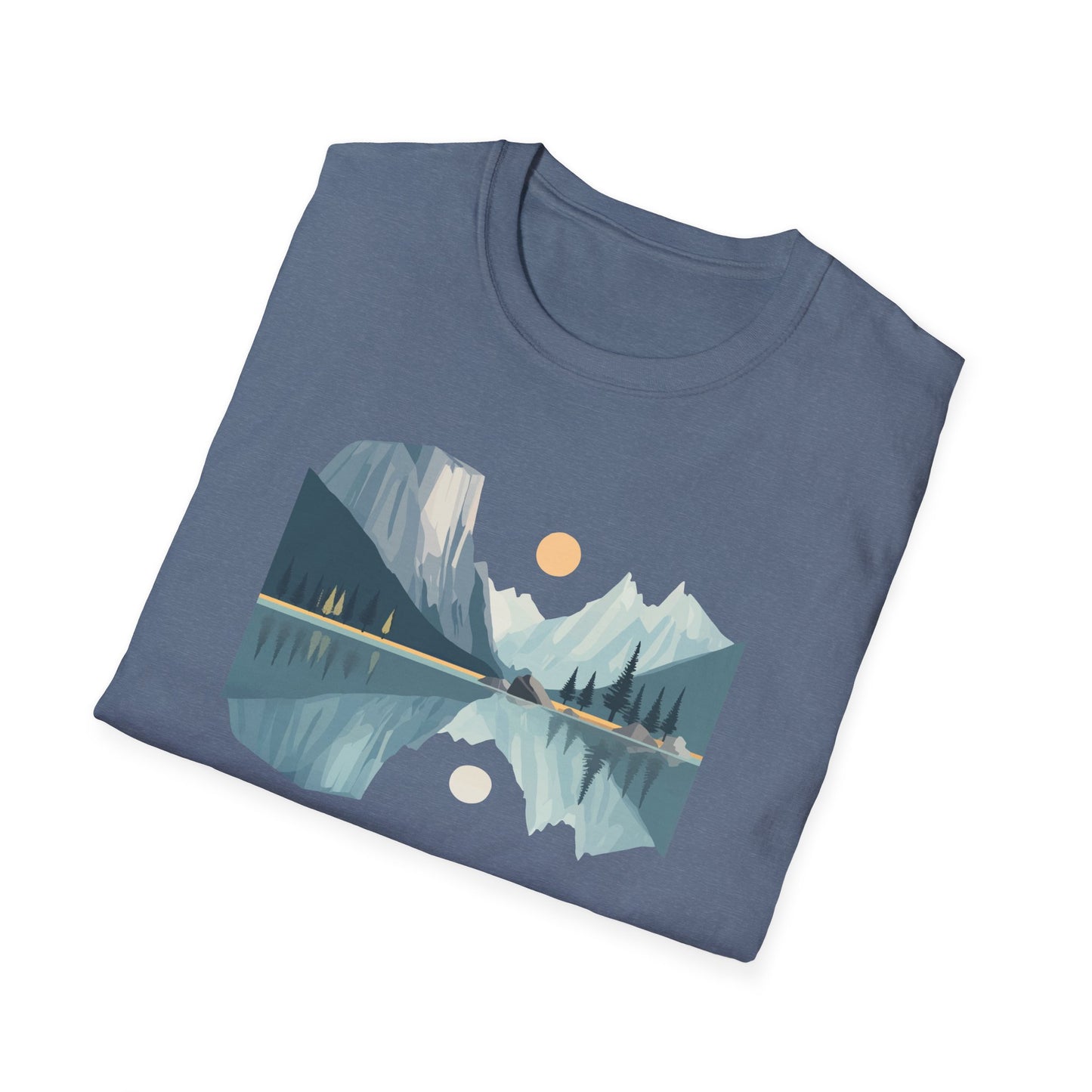 Mountain Reflection T-Shirt | Minimalist Outdoor Nature Tee | Scenic Landscape Graphic Shirt | Adventure Hiking Camping Gift