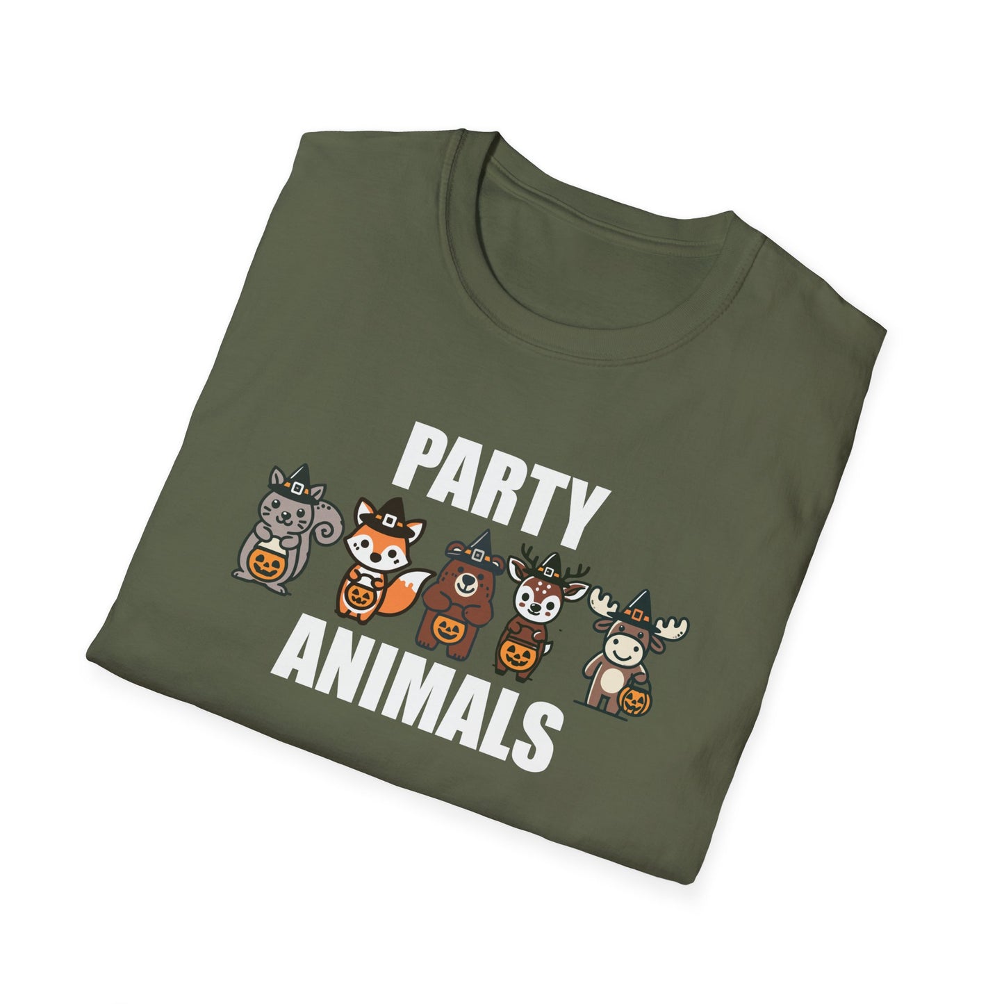 Party Animals Halloween T-Shirt - Funny Trick-Or-Treat Animal Tee - Forest Animals Halloween Costume Shirt