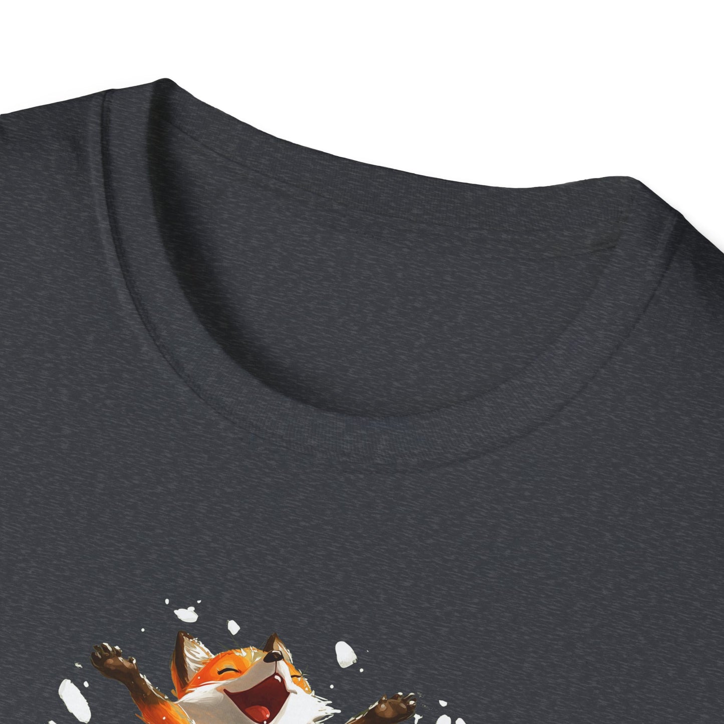 Playful Fox Jumping in Snow T-Shirt | Winter Wonderland Graphic Tee | Cute Animal Shirt for Nature Lovers | Fun Winter Apparel Gift