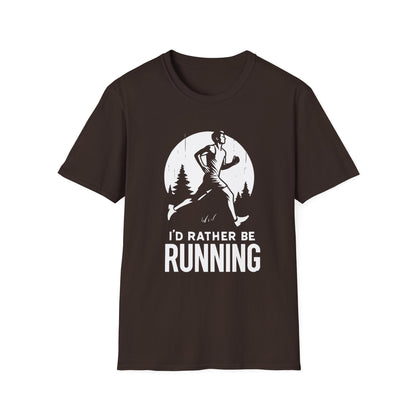 Running T-Shirt for Runners - I'd Rather Be Running Graphic Tee - Perfect Gift Idea for Outdoor Enthusiasts