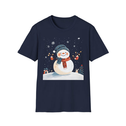 Winter Wonderland Snowman T-Shirt, Cute Holiday Shirt, Cozy Christmas Tee, Womens Winter Shirt, Snowflake T-Shirt, Festive Winter Apparel