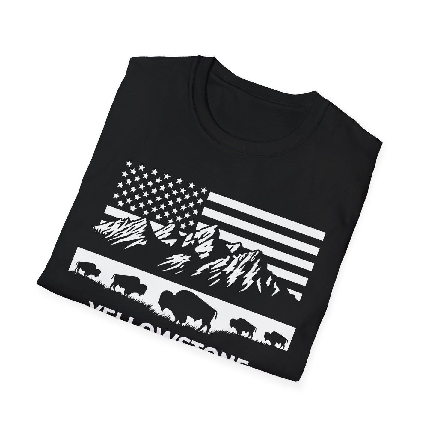 Yellowstone National Park Patriotic T-shirt | Patriotic American Flag graphic tee - Outdoor Lover's Shirt - Perfect for 2024 election season