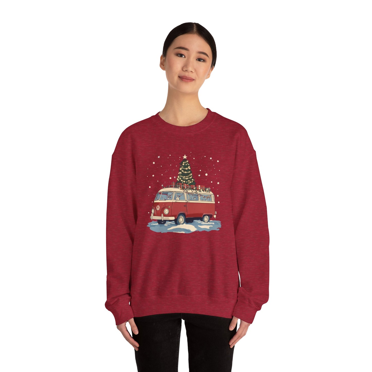 Christmas Van Life Sweatshirt | Cozy Holiday Camper Sweater | Festive Gift for Van Life Lovers and Outdoor Adventurers, Merry Van Life