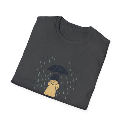 Rain Lover T-Shirt | Cozy Minimalist Aesthetic | Umbrella Rainy Day Outfit | Weather Lover Gift | Fall & Spring Fashion | Introvert Gift