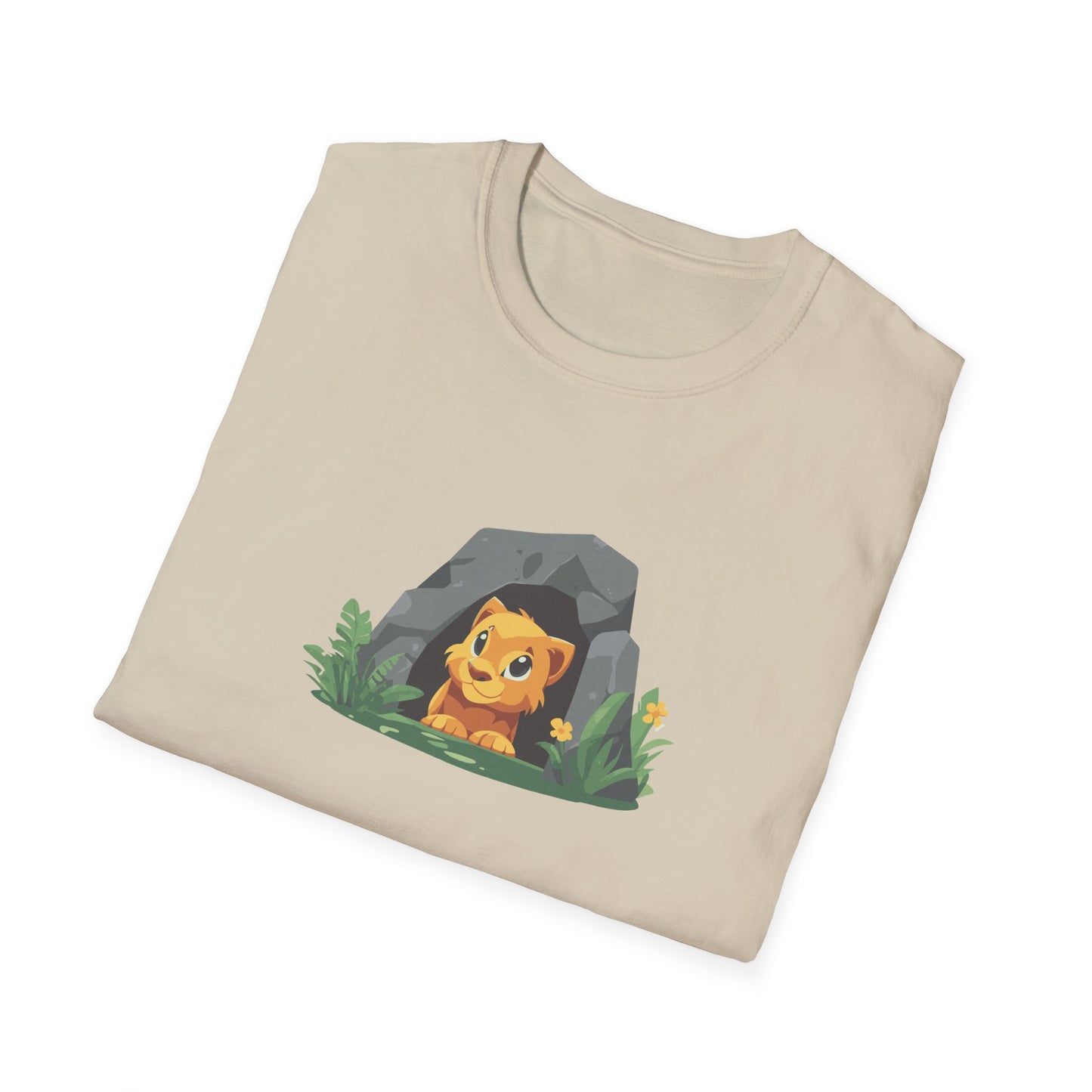 Adorable Mountain Lion Cave T-Shirt | Cute Animal Graphic Tee | Perfect for Nature Lovers, National Park Enthusiasts, and Outdoor Adventures