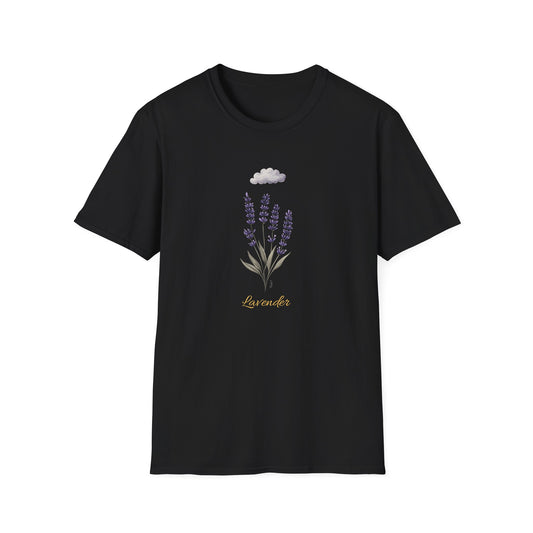 Lavender Calm T-Shirt | Wildflower Shirt for Women | Botanical Nature Mood Tee | Minimalist Floral T-Shirt | Soft Retro Gift for Her