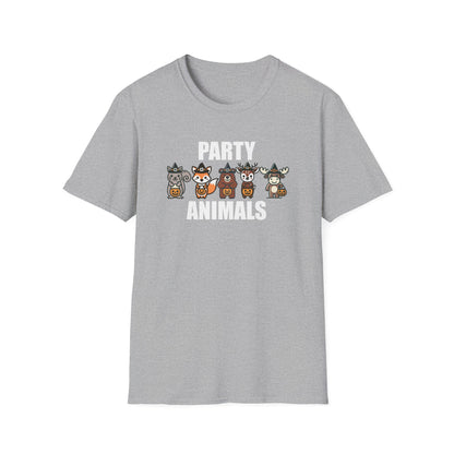 Party Animals Halloween T-Shirt - Funny Trick-Or-Treat Animal Tee - Forest Animals Halloween Costume Shirt