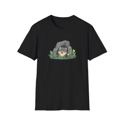 Adorable Wolf Cave T-Shirt | Cute Woodland Animal Graphic Tee | Perfect for Nature Lovers, National Park Enthusiasts, and Outdoor Adventures