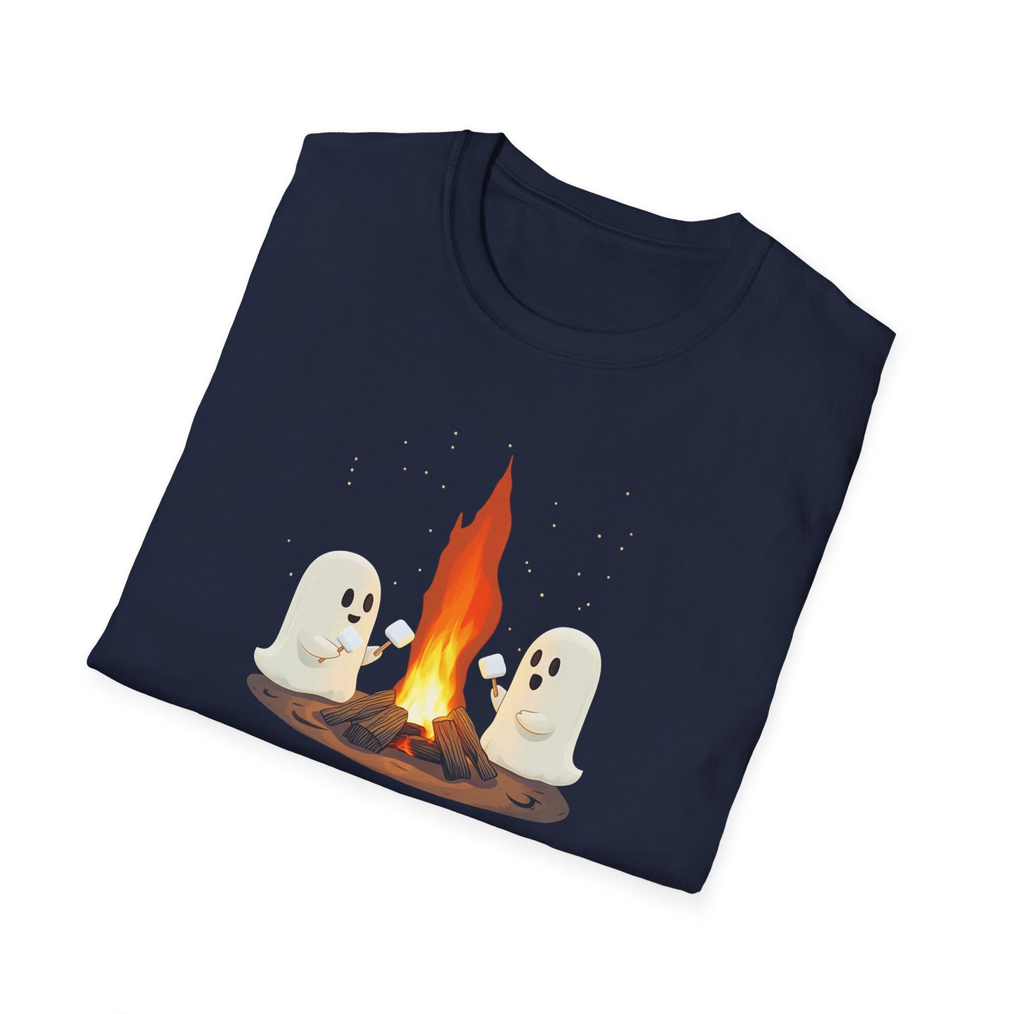 Halloween Ghost Campfire T-Shirt, Camping Shirt, Cute Spooky Tee, Halloween Party Outfit, Halloween 2024, Ghostly Campfire