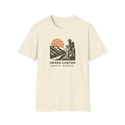 Grand Canyon Shirt with Coordinates | Vintage National Park Hiking Tee | Arizona Nature T-Shirt | Rim to Rim Trail Shirt | Outdoor hike Gift