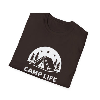 Camp Life Tent T-Shirt | Unisex Hiking Adventure Tee | Minimalist Camping Shirt for Nature Lovers | Outdoor Enthusiast Gift