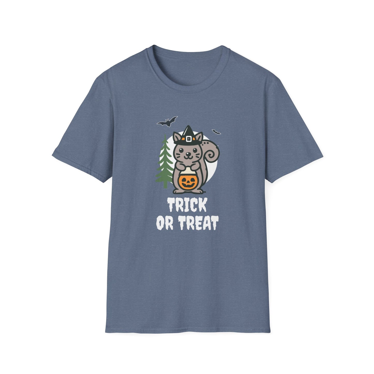 Cute Squirrel Halloween Trick or Treat T-Shirt | Adorable National Park Animal Illustration Tee | Perfect for Halloween and Nature Lovers