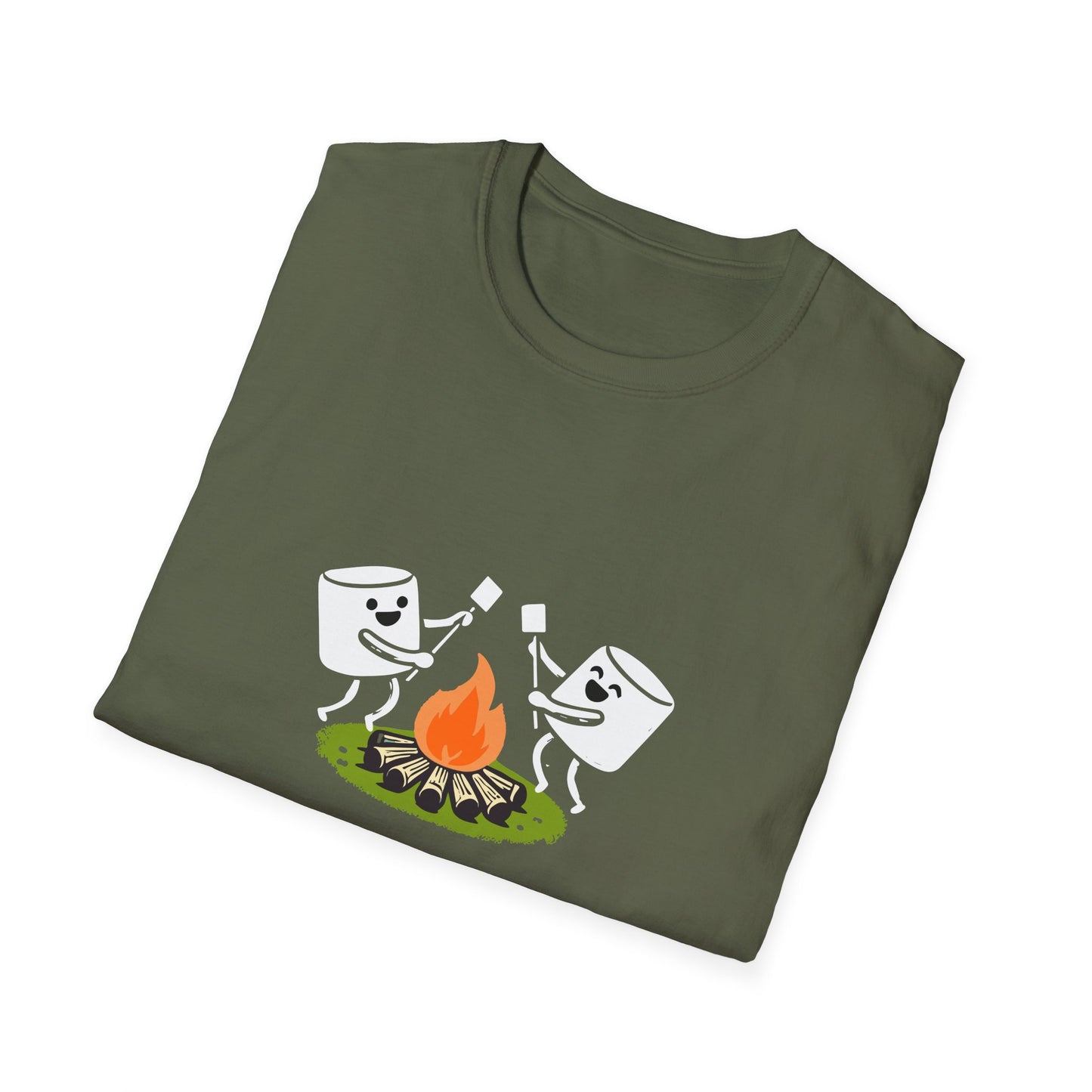 Campfire Dancing Marshmallows T-Shirt - Cute Outdoor Camping Graphic Tee