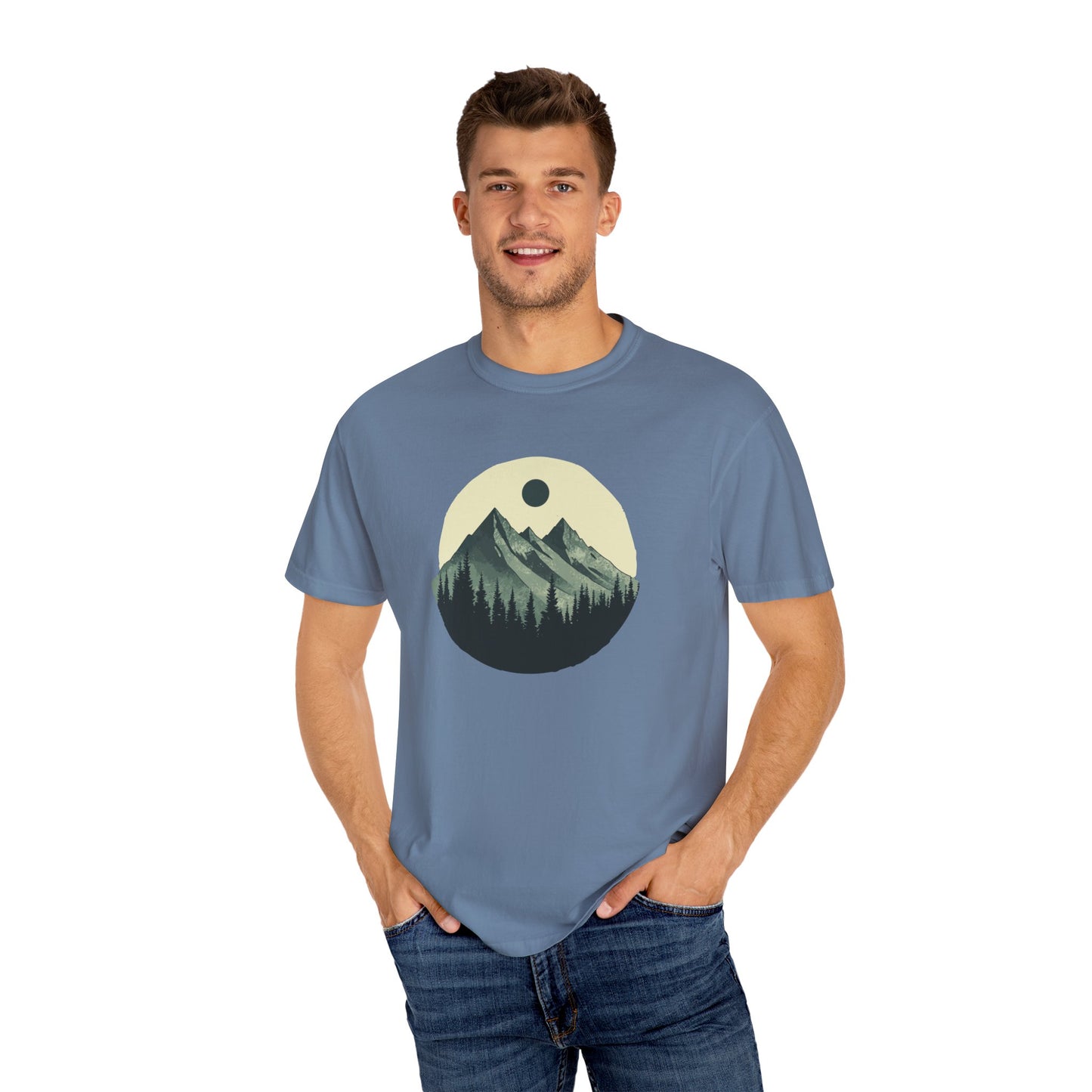 Mountain Peaks Nature T-Shirt - Minimalist Mountain Design | Outdoor Graphic Tee | Adventure Apparel