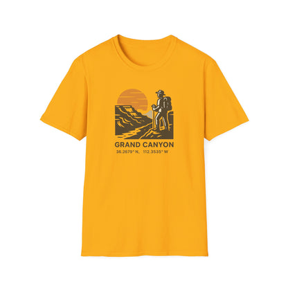 Grand Canyon Shirt with Coordinates | Vintage National Park Hiking Tee | Arizona Nature T-Shirt | Rim to Rim Trail Shirt | Outdoor hike Gift