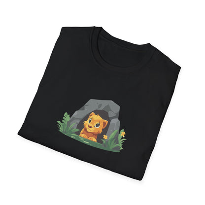 Adorable Mountain Lion Cave T-Shirt | Cute Animal Graphic Tee | Perfect for Nature Lovers, National Park Enthusiasts, and Outdoor Adventures