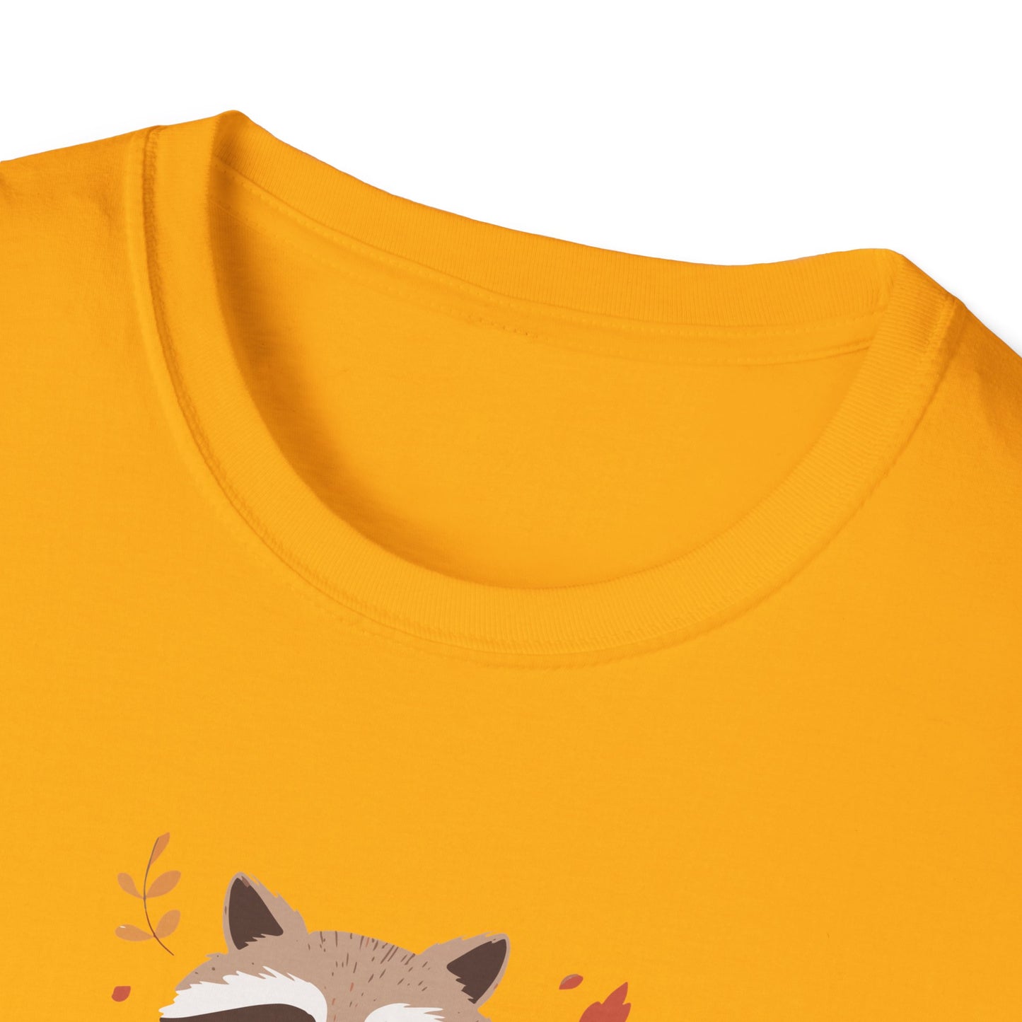 Crisp Air, Cozy Layers T-Shirt | Cute Raccoon T-Shirt | Cozy Autumn Vibes Tee | Woodland Animal Shirt | Fall Coffee Lovers Shirt