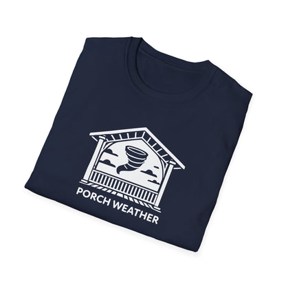 Porch Weather T-Shirt | Minimalist Tornado Tee | Funny Midwest Weather Shirt | Storm Watching Graphic Tee | Gift for Midwesterners