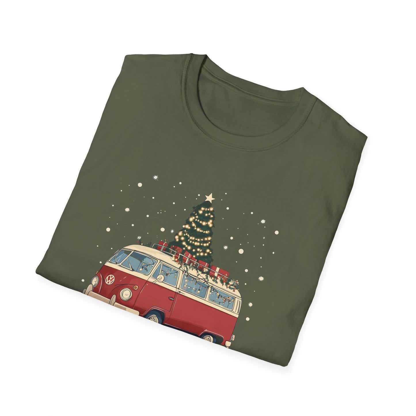 Christmas Van Life T-shirt | Cozy Holiday Camper Tee | Festive Gift for Van Life Lovers and Outdoor Adventurers, Merry Van Life