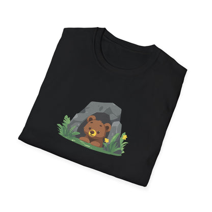 Adorable Bear Cave T-Shirt | Cute Woodland Animal Graphic Tee | Perfect for Nature Lovers, National Park Enthusiasts, and Outdoor Adventures