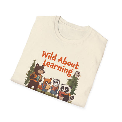 Woodland Animals Back to School T-Shirt, Cute forest Animals Teacher Gift, Wild for Learning, Nature Lover Shirt, Gift for Teachers