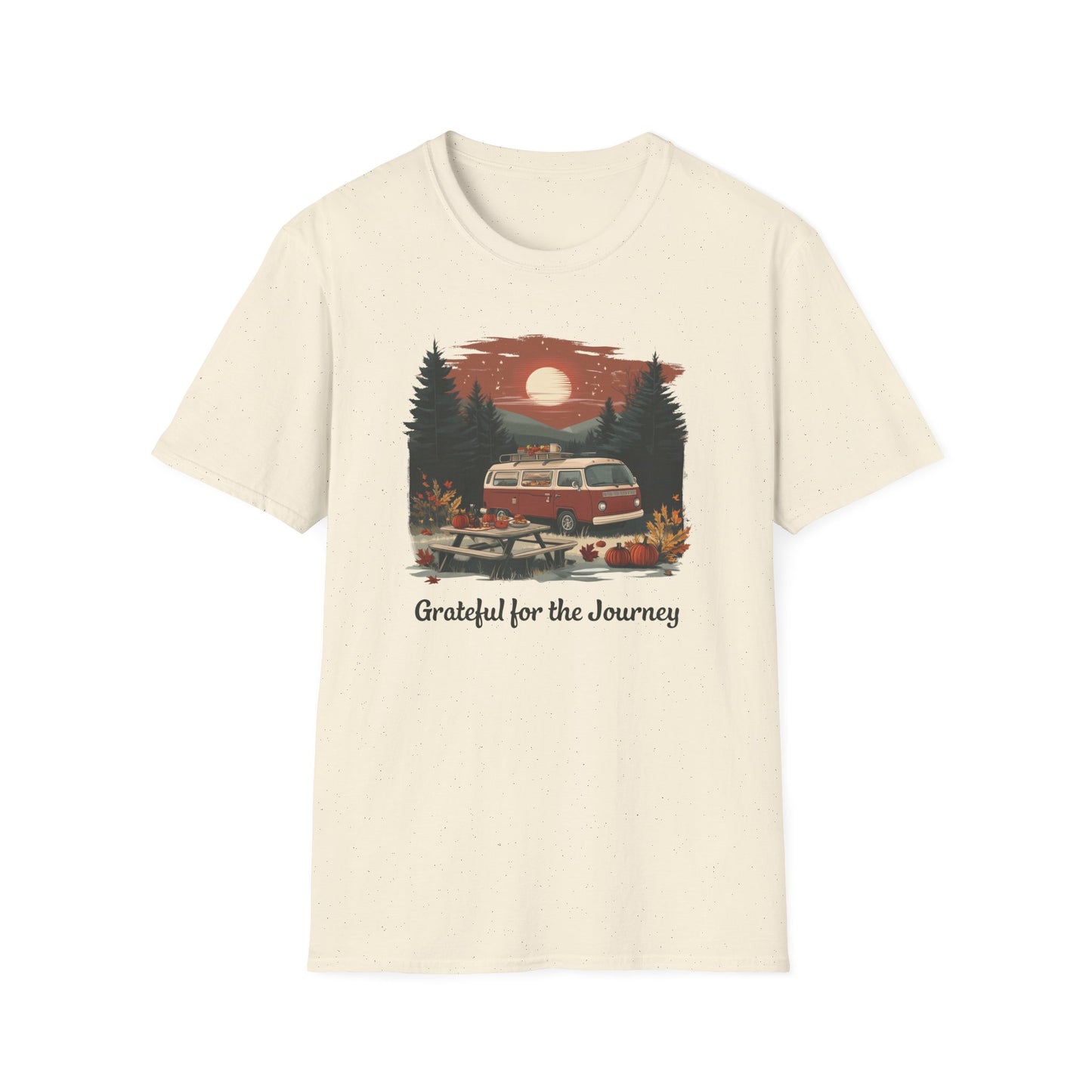 Grateful for the Journey Thanksgiving T-Shirt | Van Life Adventure Tee | Cozy Fall Shirt for Outdoor Enthusiasts | Perfect Thanksgiving Gift