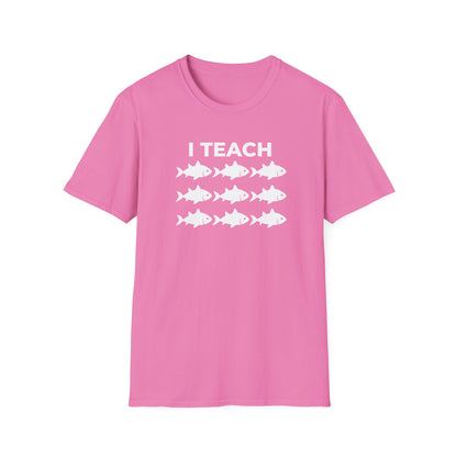 I Teach School T-Shirt | Minimalist Teacher Shirt | School of Fish Shirt | Gift for Teachers