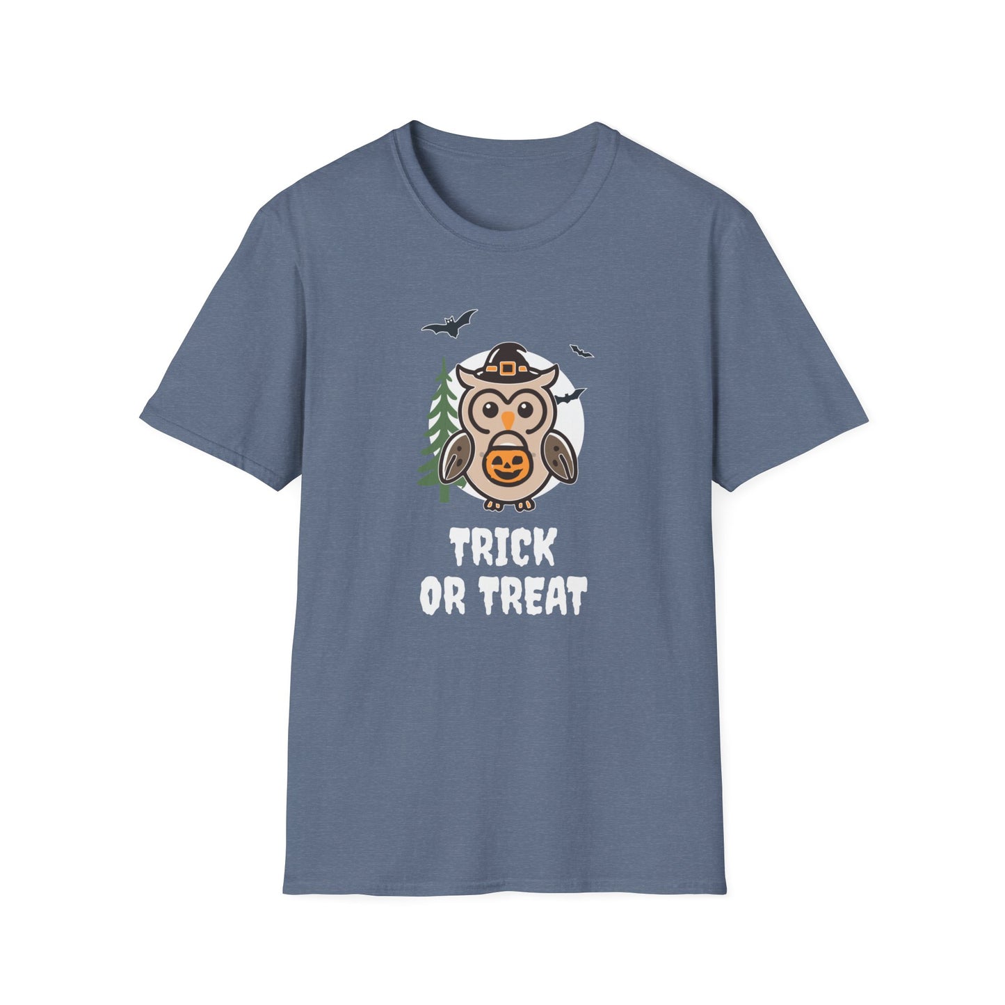 Cute Owl Halloween Trick or Treat T-Shirt | Adorable National Park Animal Illustration Tee | Perfect for Halloween and Nature Lovers