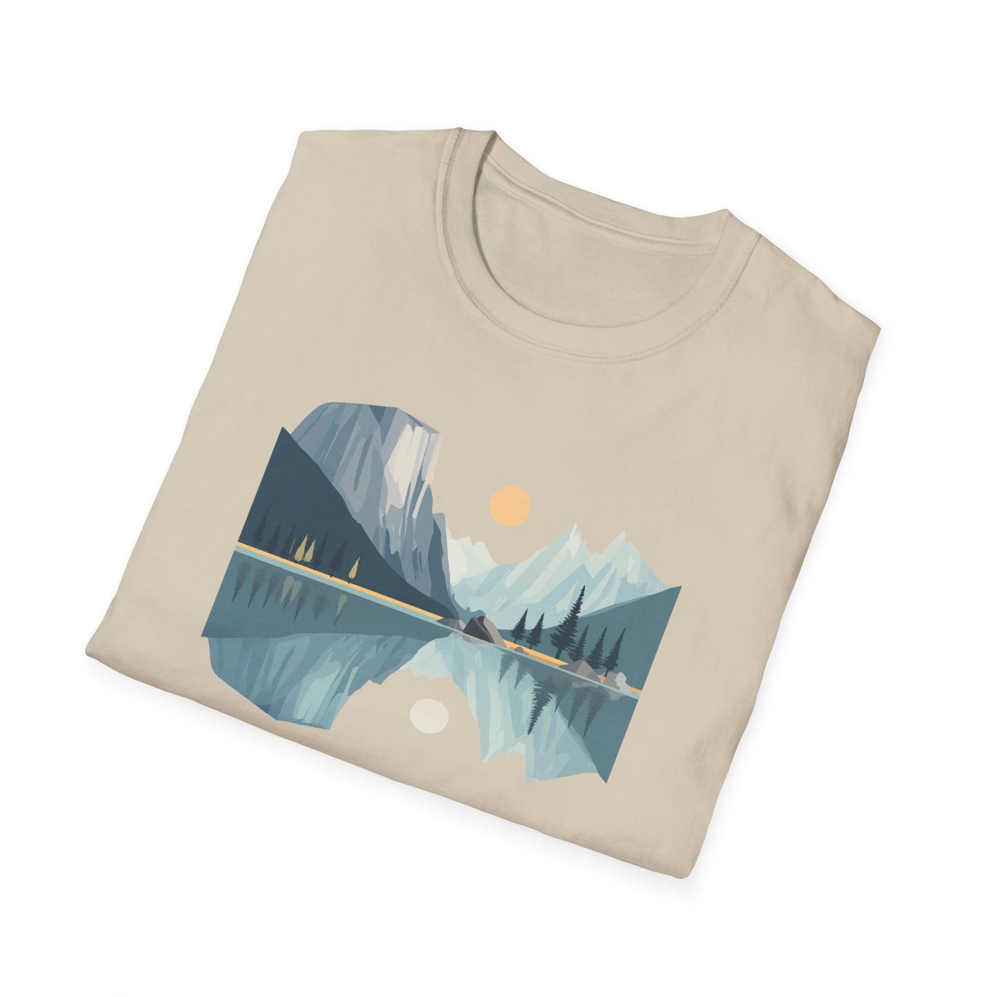 Mountain Reflection T-Shirt | Minimalist Outdoor Nature Tee | Scenic Landscape Graphic Shirt | Adventure Hiking Camping Gift