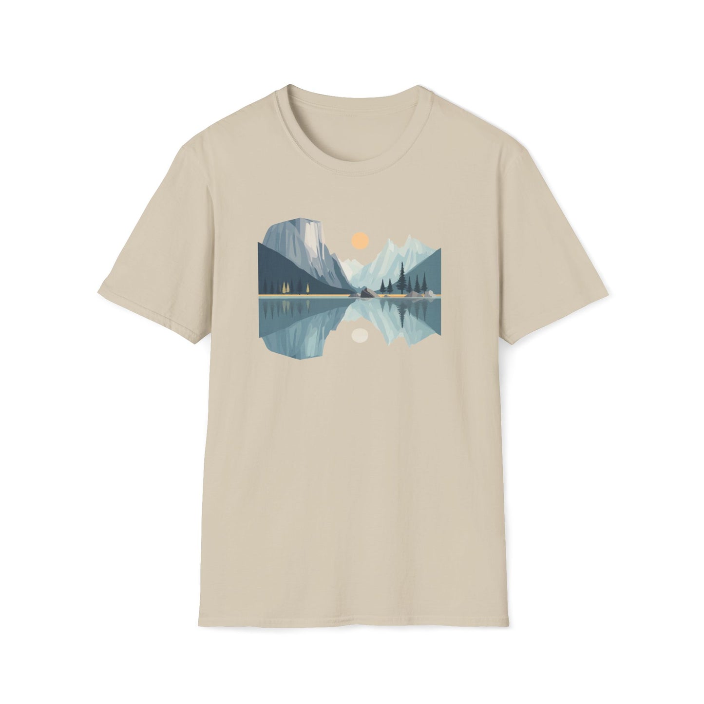 Mountain Reflection T-Shirt | Minimalist Outdoor Nature Tee | Scenic Landscape Graphic Shirt | Adventure Hiking Camping Gift