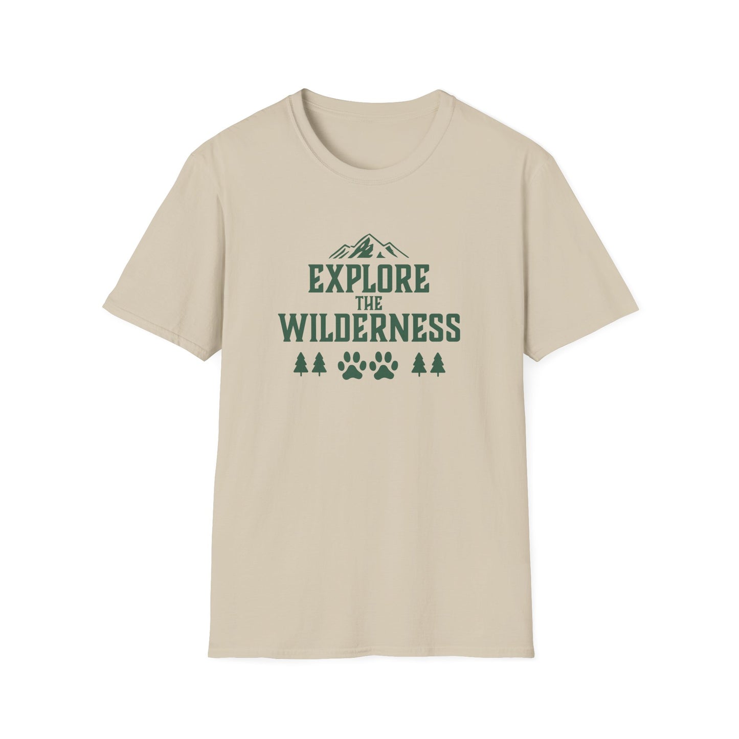 Mountain Adventure T-Shirt | Outdoor Nature Lover Tee, Hiking & Camping Shirt | Wilderness Exploration Apparel, Mountains and Paw Prints