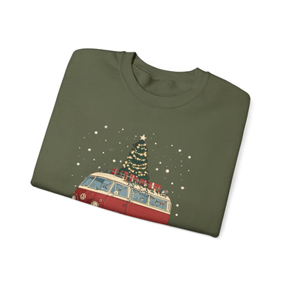 Christmas Van Life Sweatshirt | Cozy Holiday Camper Sweater | Festive Gift for Van Life Lovers and Outdoor Adventurers, Merry Van Life