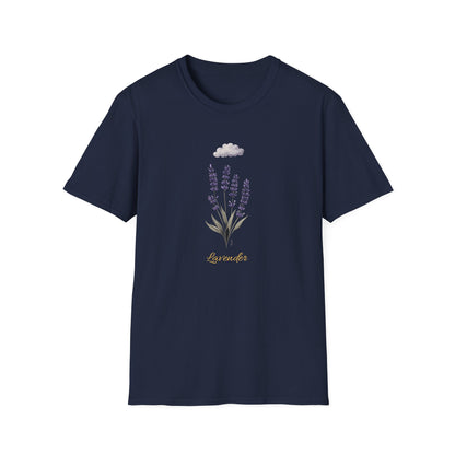 Lavender Calm T-Shirt | Wildflower Shirt for Women | Botanical Nature Mood Tee | Minimalist Floral T-Shirt | Soft Retro Gift for Her