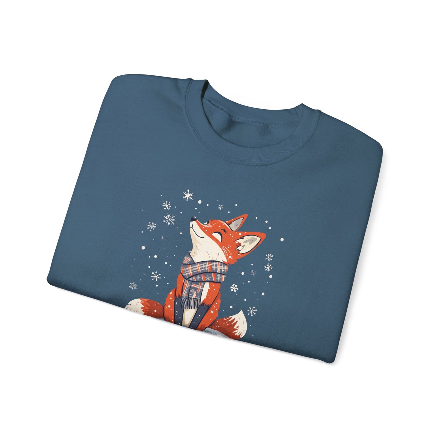 Cozy Winter Fox Sweatshirt | Let it Snow Christmas Sweater, Cute Animal Lover Gift, Wildlife Pullover, Holiday Gift for Fox Lovers