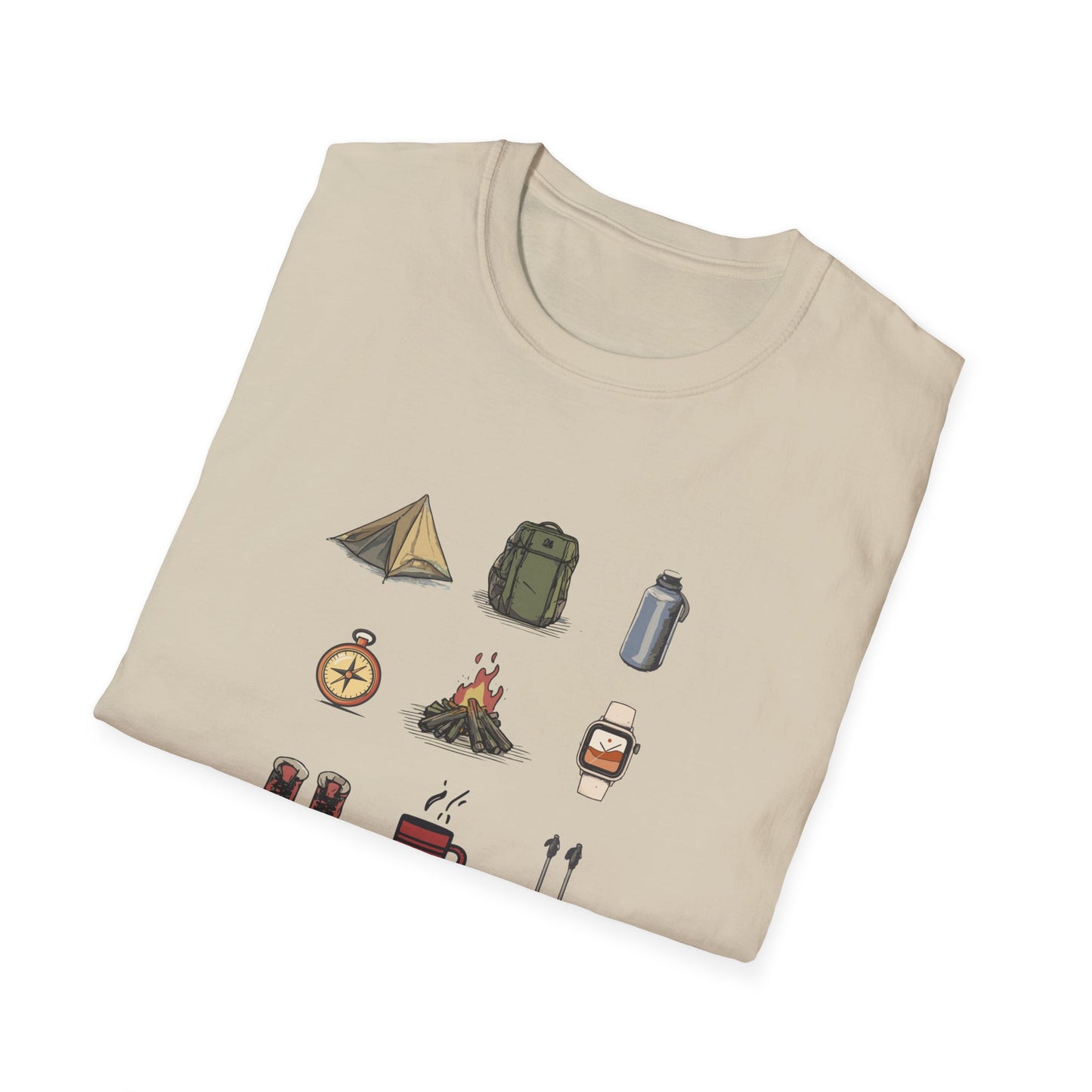 Hiking Essentials T-Shirt | Minimalist Hiking Gear Shirt | Perfect Gift for Hikers and Nature Lovers | Camping Shirt | Unisex Hiking Shirt