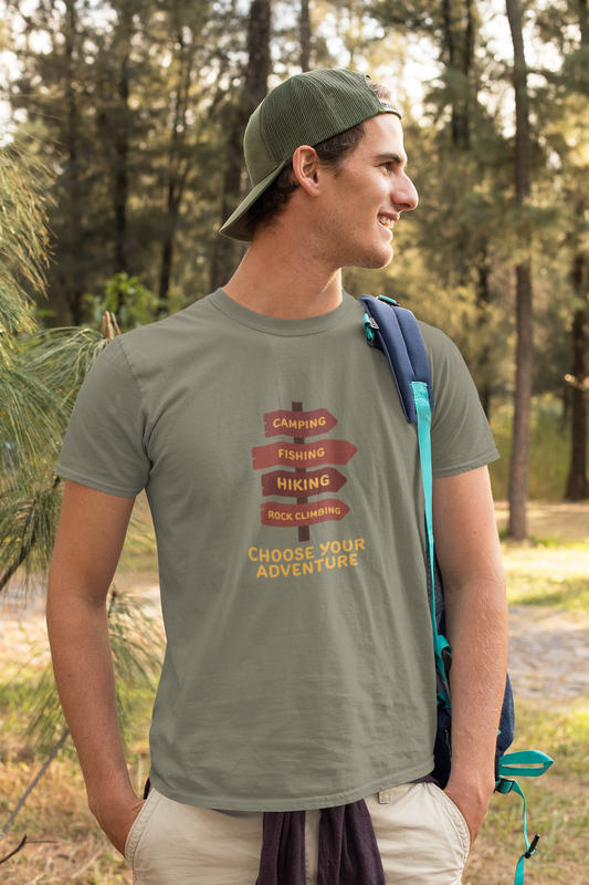 Choose Your Adventure Camping, Hiking, Fishing, Rock Climbing T-Shirt | Outdoor Adventure Tee | Nature Lovers Shirt | Adventure Seeker Gift